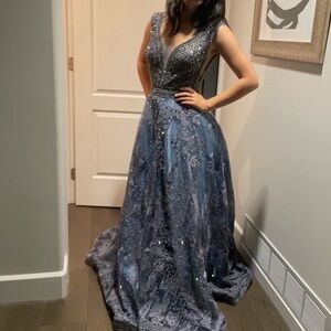 Navy blue prom dress